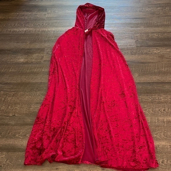 Spirit Jackets & Blazers - Crushed velvet hooded long cape